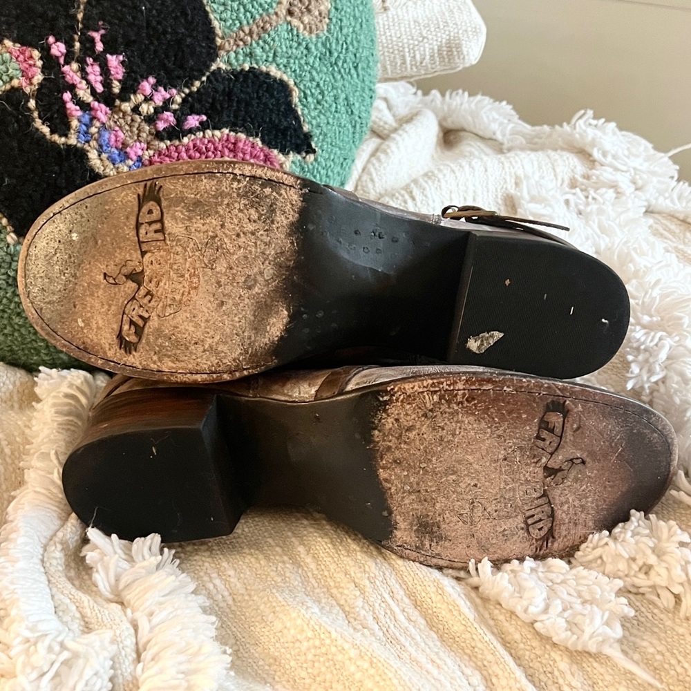 Freebird by Steven Taupe Brown Tan Strappy Leather Sammi Booties 9 - Picture 12 of 16